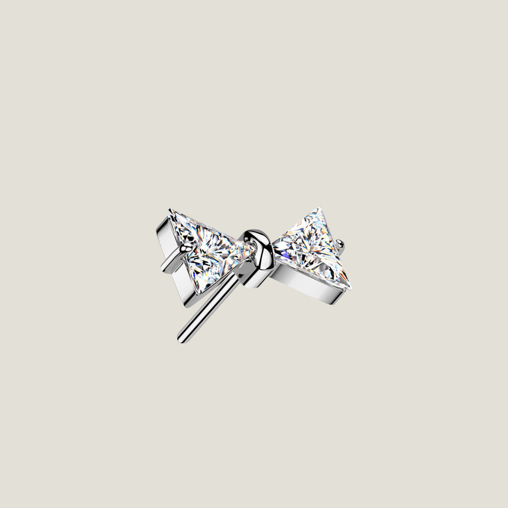 CZ Bowtie Stud