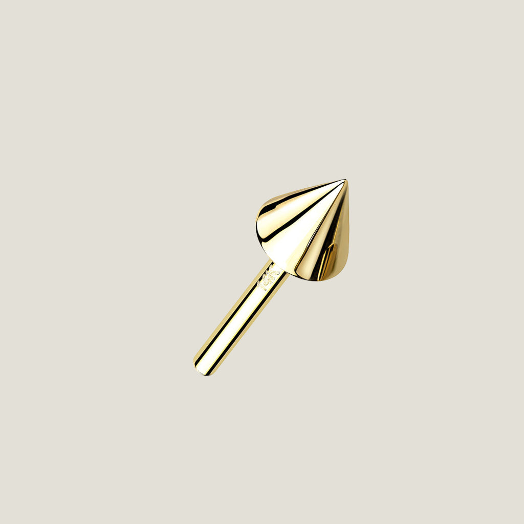14K Gold Threadless Push In Top Spikes
