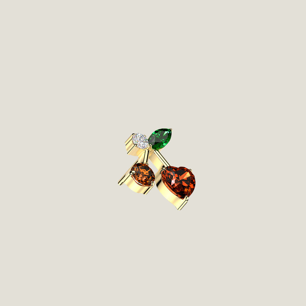 Implant Grade Titanium Gemstone Cherries Threadless Push-in Topper R3