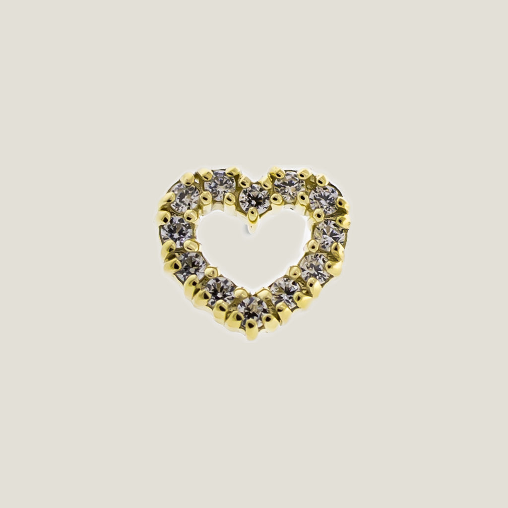 Tressa - 14Kt Gold Threadless End - White / Yellow Gold