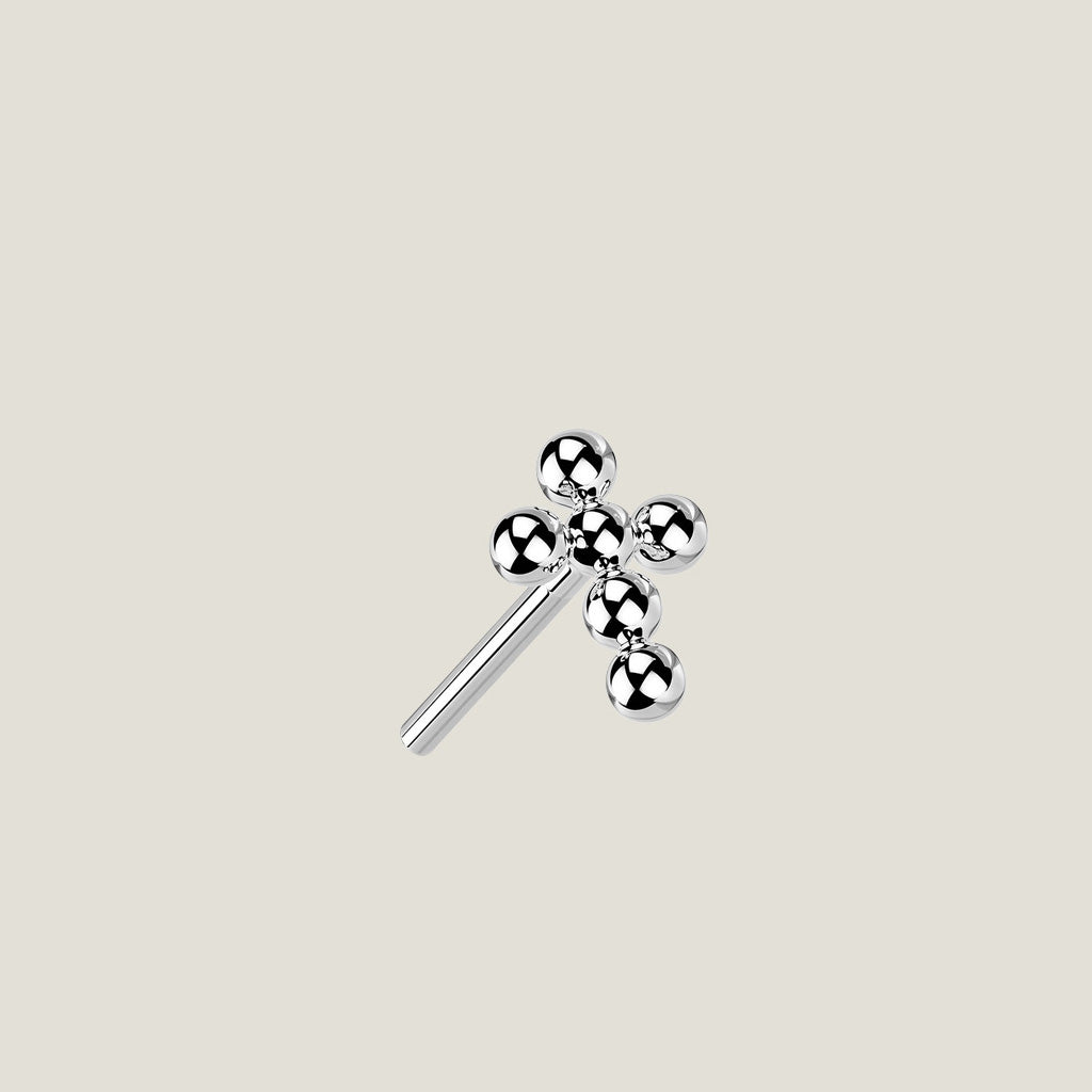 Implant Grade Titanium Threadless Push In Beaded Ball Cross Top R2