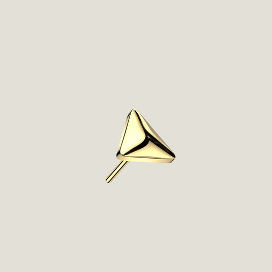 Rounded Triangle Stud — Gold