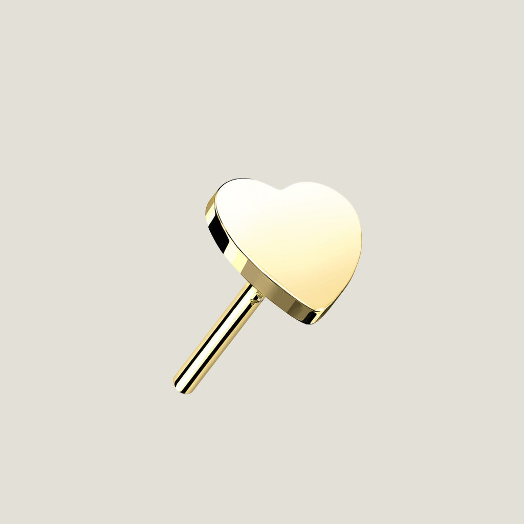 14kt Gold Heart Stud