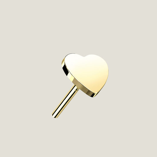 14kt Gold Heart Stud