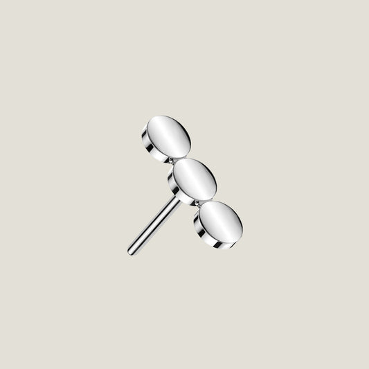 Implant Grade Titanium Threadless Push In Triple Flat Round Top