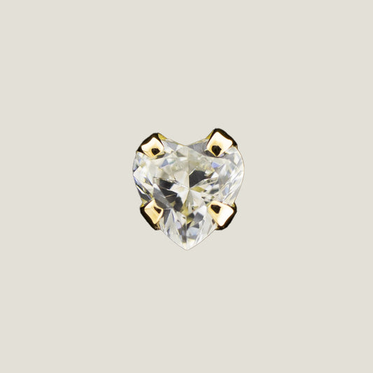 Divessa - 14KT Gold Threadless End - Yellow Gold / 4mm