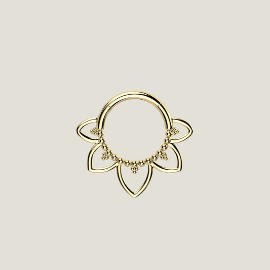 Lotus Hinged Segment Hoop Ring