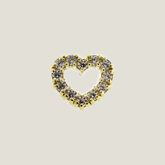 Tressa - 14Kt Gold Threadless End - White / Yellow Gold