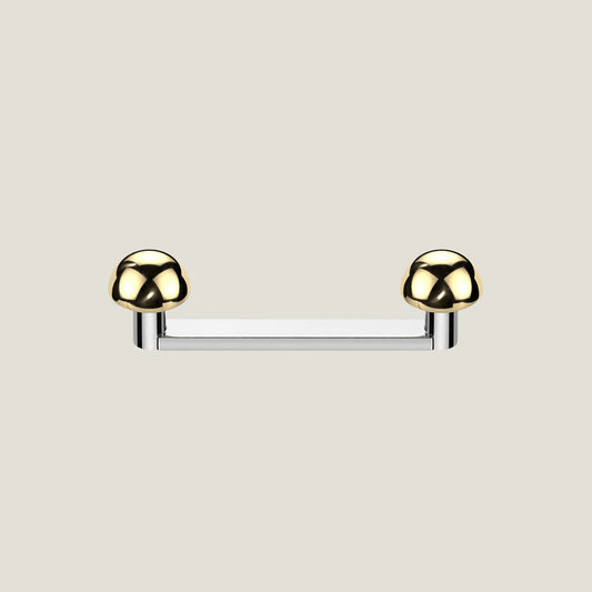 Implant Grade Titanium Internally Threaded Flat Surface Barbell With 2mm Rise and Titanium Dome Tops