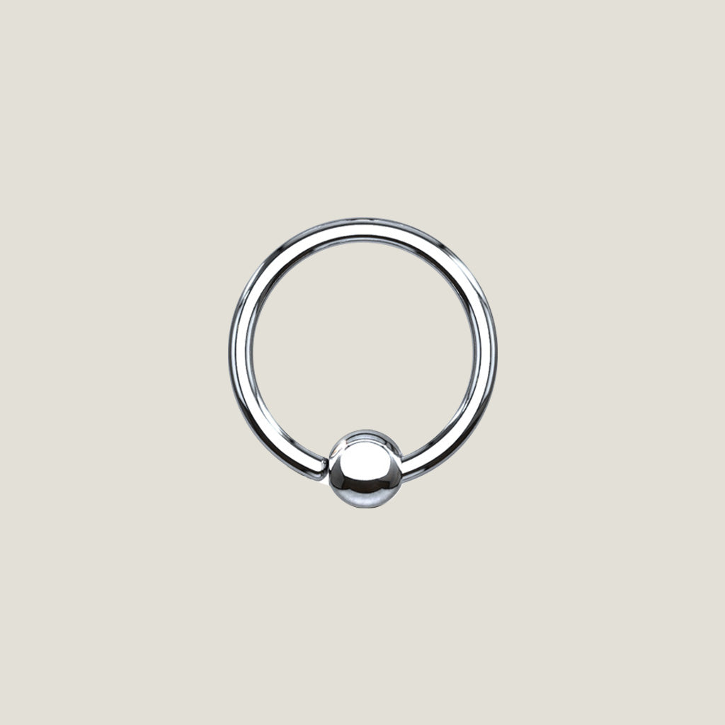 Fixed Ball 316L Surgical Steel Captive Bead Rings/Hoops 10mm