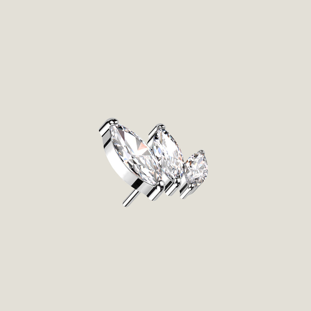 Triple Marquise Mini Climber Threadless End